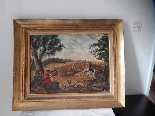 Ancien tableau champêtre - ancien,