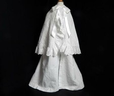 Fine French Christening Cape with Lavish Hand Embroidery for Boy or Girl Baby