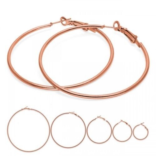 Paire créoles or rosé - de,
