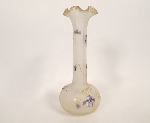 Vase soliflore verre givré