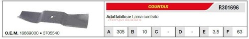 Lame countax tondeuse centrale - tondeuse,