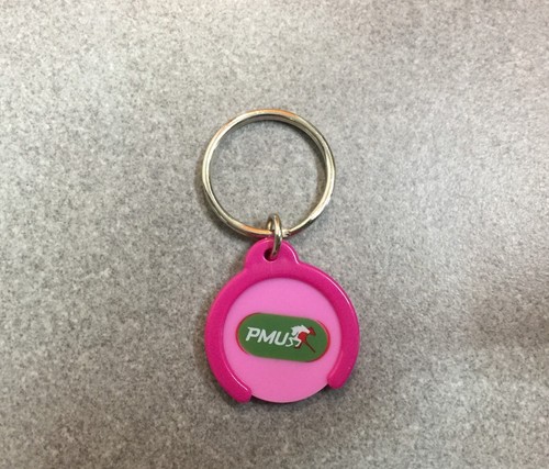 Porte cles pvc rose - porte-cles, jeton