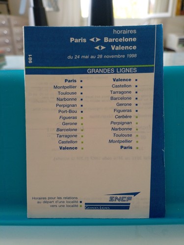 Horaires paris barcelone - horaires,