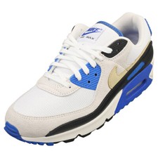 Nike Air Max 90 Premium Homme Blanc bleu Baskets
