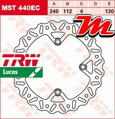 Disque frein arrière trw - de,