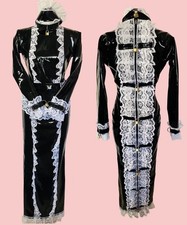 Misfitz blk PVC & white lace