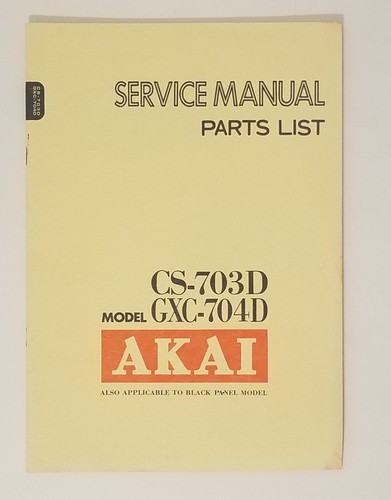 Akai model 703d gxc 704d - akai,
