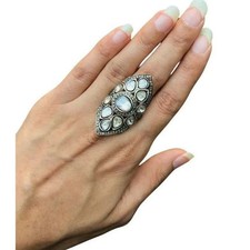Bague Diamant Pave en Argent