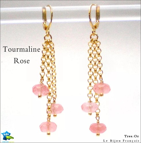 Plaqué 18k tourmaline rose - or,