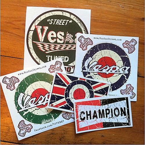 Vespa rond stickers - vespa,
