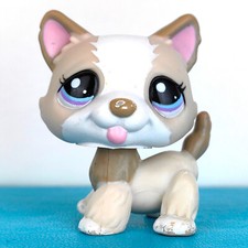 Authentic Littlest Pet Shop #1817 Husky Dog / Original Hasbro LPS