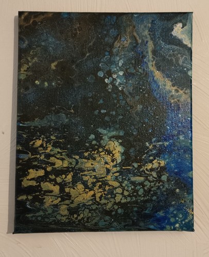 Tableau acrylique pouring art