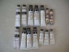 Lot de 14 anciens tubes de peinture Pébéo Paillard Gouache tableau toile  n°2