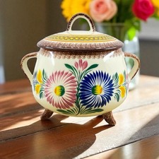 Soupière tripode Henriot Quimper – Faïence vintage – décor floral - parfait état