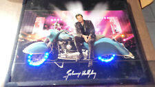 JOHNNY HALLYDAY SUR HARLEY DAVIDSON TABLEAU LUMINEUX LED