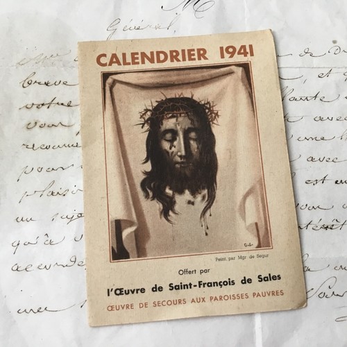 Calendrier miniature 1941 - calendrier,
