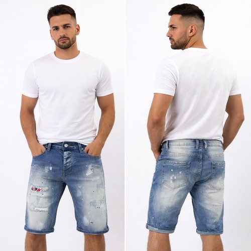 Bermuda jean homme denim - jean,