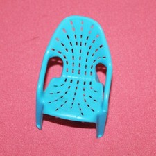 Fauteuil mignature / chaise en plastique bleu Stamp / Massonnet 1970 vintage