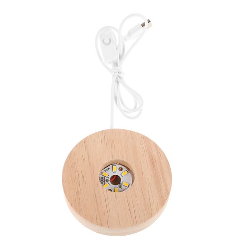 Socle lumineux bois base - socle,