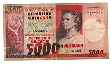 MALGACHE MADAGASCAR Billet 5000  Ariary ND 1974 P66a  BON ETAT