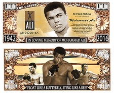 MOHAMED ALI - BILLET MILLION DOLLAR DOLLAR US ! BOXE Cassius Clay American Boxer