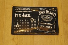 Calendrier métal publicitaire 30x20cm bombé relief : Jack Daniel's