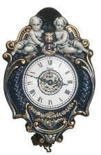 Superbe et RARE pendule murale en faïence Vintage 1950 BAYARD