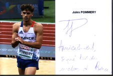 Athletisme * Jules POMMERY * AUTOGRAPHE / DEDICACE * France