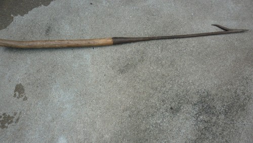 Ancien harpon metal bois - harpon, /
