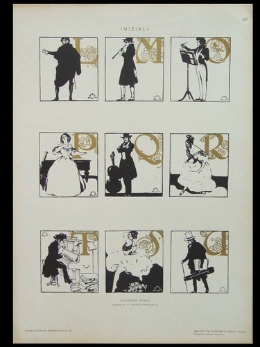Typographie art nouveau 1910 - nouveau, -1910-