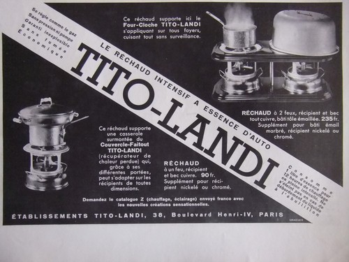 Publicité 1933 tito landi - publicitÉ, le