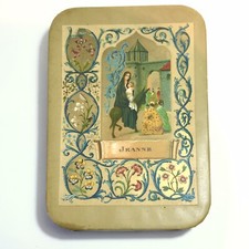 Ancienne 1920’s Carton Chromolithographie néogothique boite confiserie chocolat