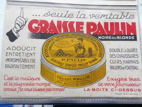Superbe buvard graisse - buvard, paulin