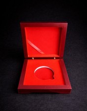 écrin luxe bois rouge 10x10cm - bois,