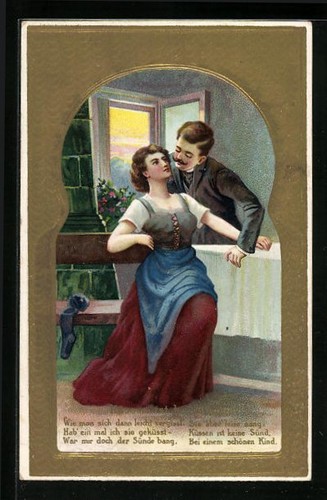 Lithographie couple amoureux - lithographie, d'amoureux