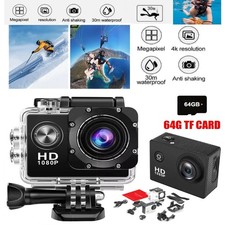✅Caméra d'Action Ultra HD 1080 Go Pro Étanche Écran Télécommande Casque