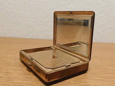 vintage BOITE laquée JAPON DOUBLE FACE ancien poudrier avec miroir à maquillage