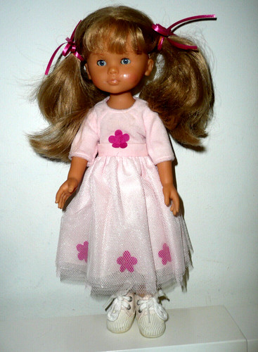 Blond pigtails blue eyes - eyes, 13"