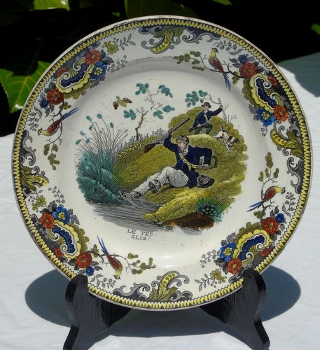 Creil assiette en faïence - assiette,