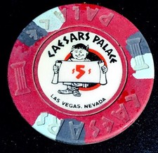 Plaque Token Ancien Jeton de casino Caesars Palace Las Vegas Nevada Etats Unis