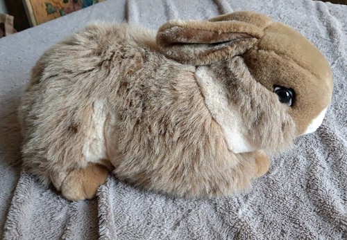 Peluche lapin couché - couché, realiste