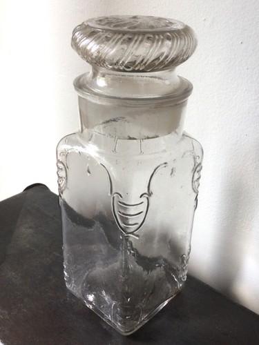 Ancien bocal bonbons - ancien, verre