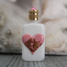 5.7 cm, miniature de parfum vide, bouteille en verre scène galante Fragonard