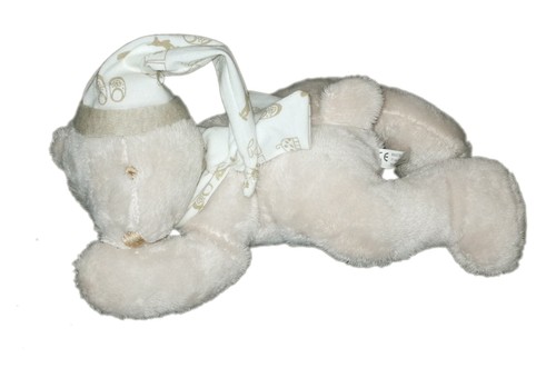 Peluche doudou ours - , blanc