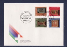 SUISSE  enveloppe comptoir 1987  pro patria  meubles    num:  1276/79