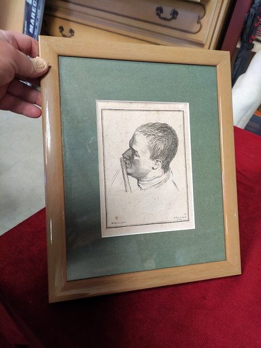 Gravure 19ème encadrée sous