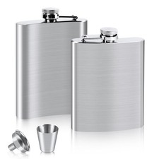 Flasque a Alcool en Acier Inoxydable 2 Pièces, 4/8oz Flasque de Whisky avec 1...