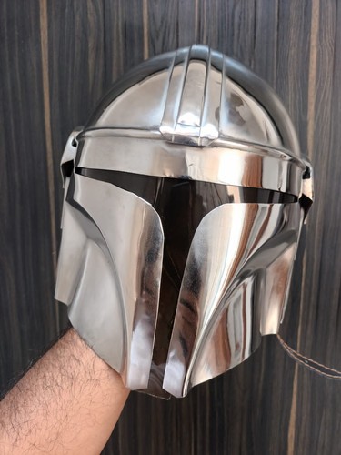 Casque acier mandalorien - acier,