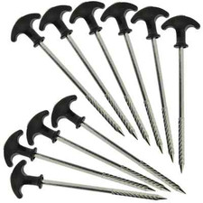 10 Sardines De Tente 20Cm Avec Sac Sardines Bivvy Clous De Tente Clous En Terre