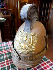 Casque   de Sapeur pompier MODELE 1855 -72 de Becherel  (bretagne)